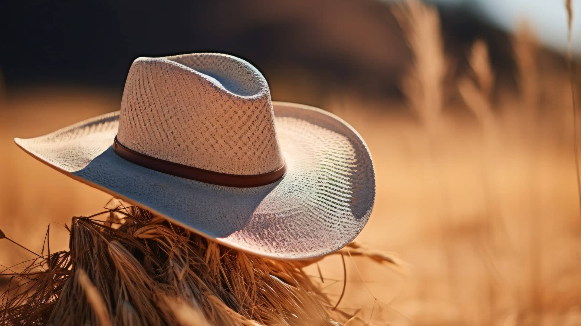 section background image - cowgirl hat