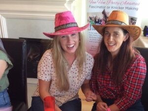 image of fun cowgirl hat making at a Hen Party